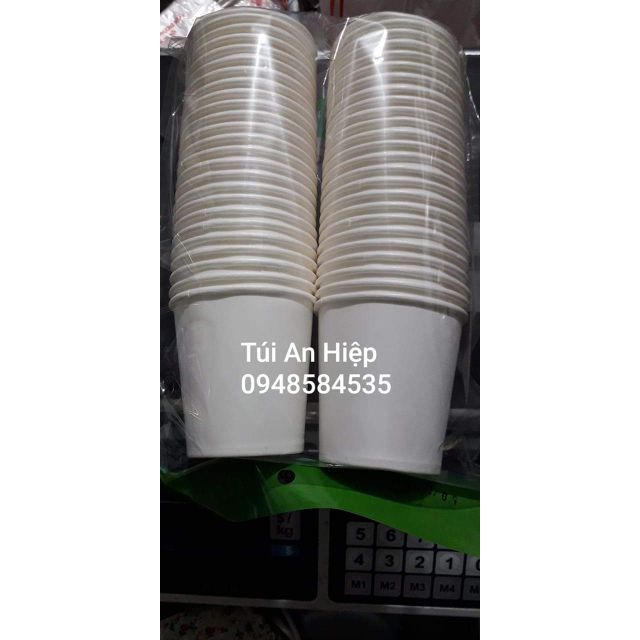 Cốc, bát giấy trắng 180ml 360ml 475ml 960ml (50 cái) | White paper cups and bowls (50 pcs/set) | BigBuy360 - bigbuy360.vn