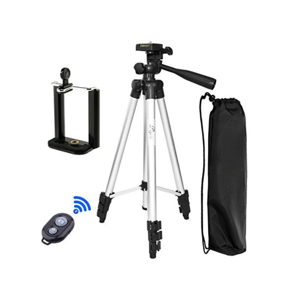 Giá Đỡ Ba Chân DK-3888, Tặng Remote Kết Nối Bluetooth - Dùng Cho Máy Ảnh Và ĐT - Tripod Bằng Nhôm 1M - Bảo Hành 6 Tháng