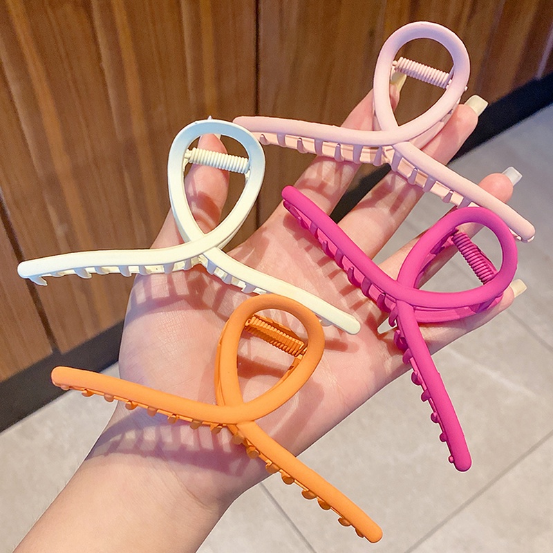 Kẹp tóc bằng hợp kim màu trơn phong cách Hàn Quốc thời trang cho nữ