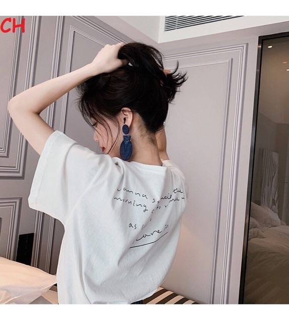 Áo chữ nhỏ in lưng CH12