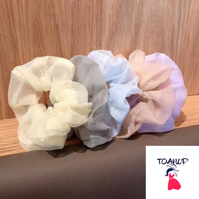 Dây buộc tóc scrunchies vải voan siêu hot
