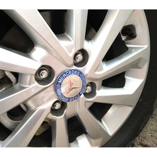 Bộ 4 logo kim loại ốp lazang Mer