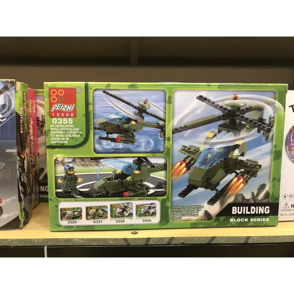 Lego Quân Sự - Set 143 Mảnh Lắp Ráp Máy Bay Trực Thăng Đồ Chơi