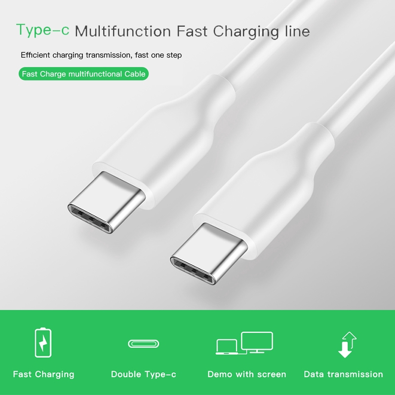 Type C to Type C PD Fast Charging Cable For Oppo A5 2020 60W PD QC 3.0 Quick Charge USB-C Data Cable For Samsung Vivo Dây Cáp Sạc Nhanh Usb