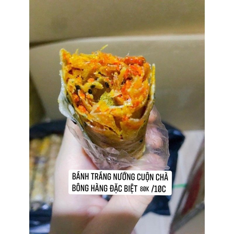 Combo 10c bánh tráng Anh Bảy Mập - bánh nướng mắm ruốc chà bông