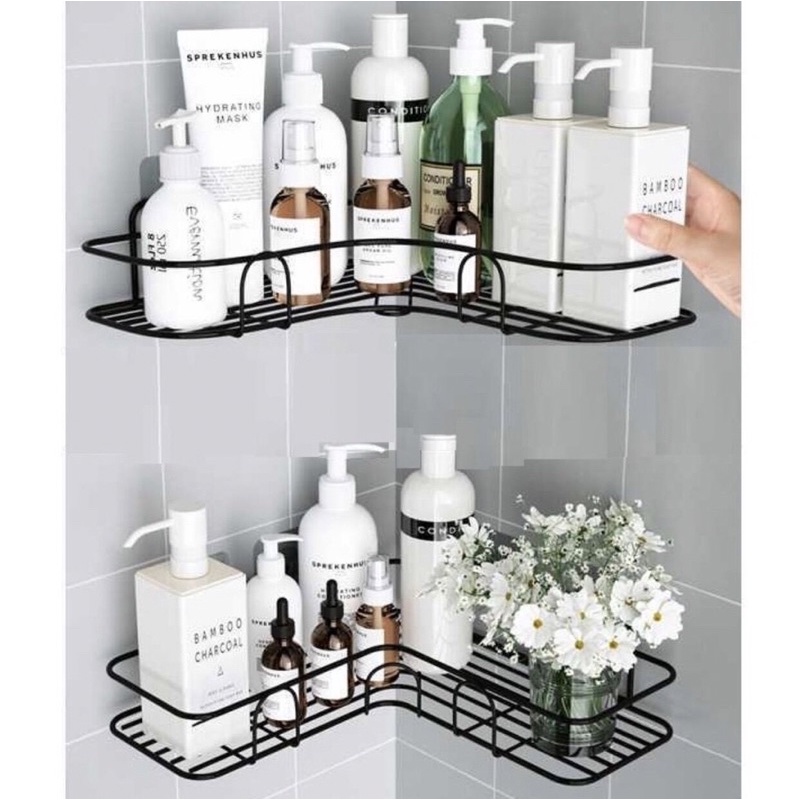 Kệ góc dán tường bằng thép không rỉ siêu chắc trong nhà bếp, nhà tắm