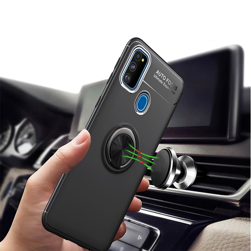 Ốp Điện Thoại Silicon Mềm Có Giá Đỡ Nam Châm Cho Samsung Galaxy A01 / A51 / A71 / M30s / A11 / A21 / A31 A50 A50S A30S A70 A70S