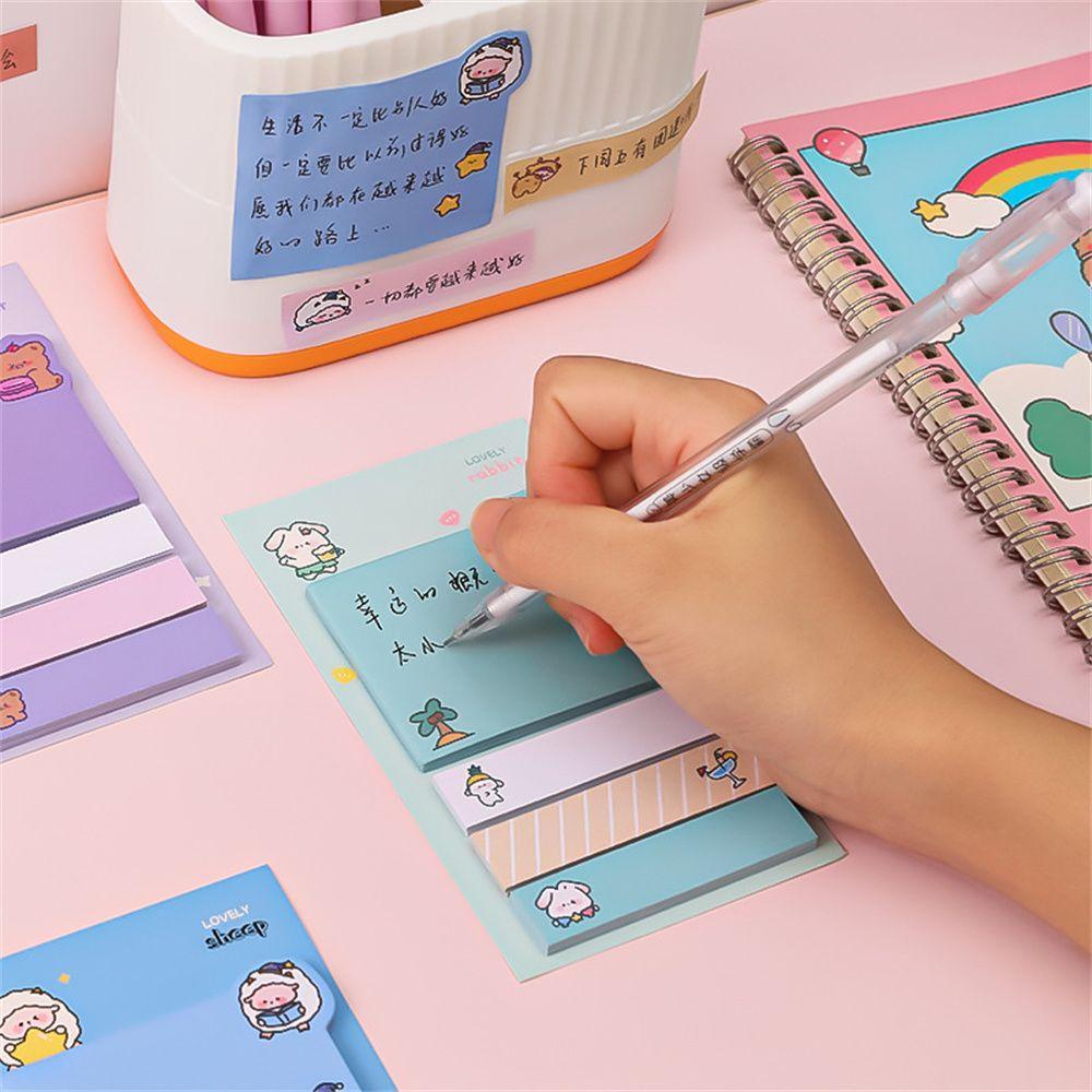 PEWANY Giấy Dán Ghi Chú Tự Dính Hình Thỏ Dễ Thương Trang Trí Trường Học