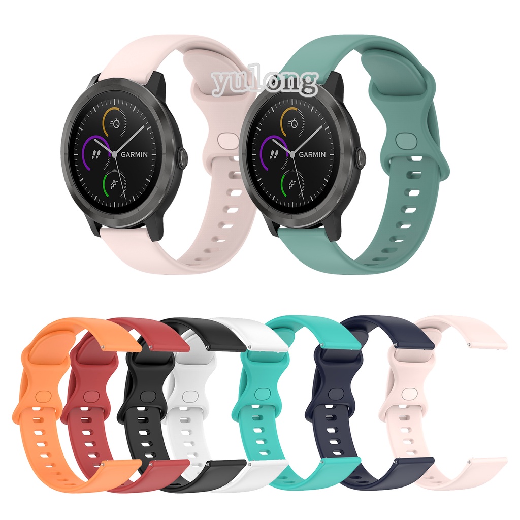 Dây Đeo Thay Thế 20mm Bằng Silicon Mềm Cho Garmin Vivoactive 3 Music element forerunner245 245M 645 645M