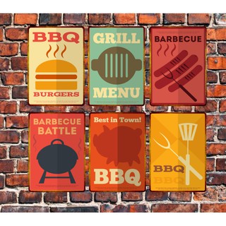 Tranh thiếc Chủ Đề BBQ (Quán Nướng)