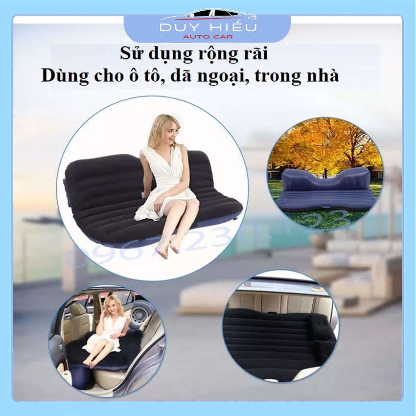 Đệm hơi ô tô cao cấp, giường đệm thông minh cho xe hơi- Tặng kèm bộ 2 gối cao cấp và bơm điện, vòi đa năng sử dụng trên