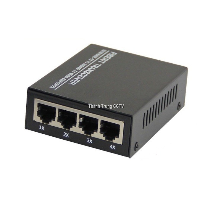 Converter singe mode 4 cổng Lan 1Gbps
