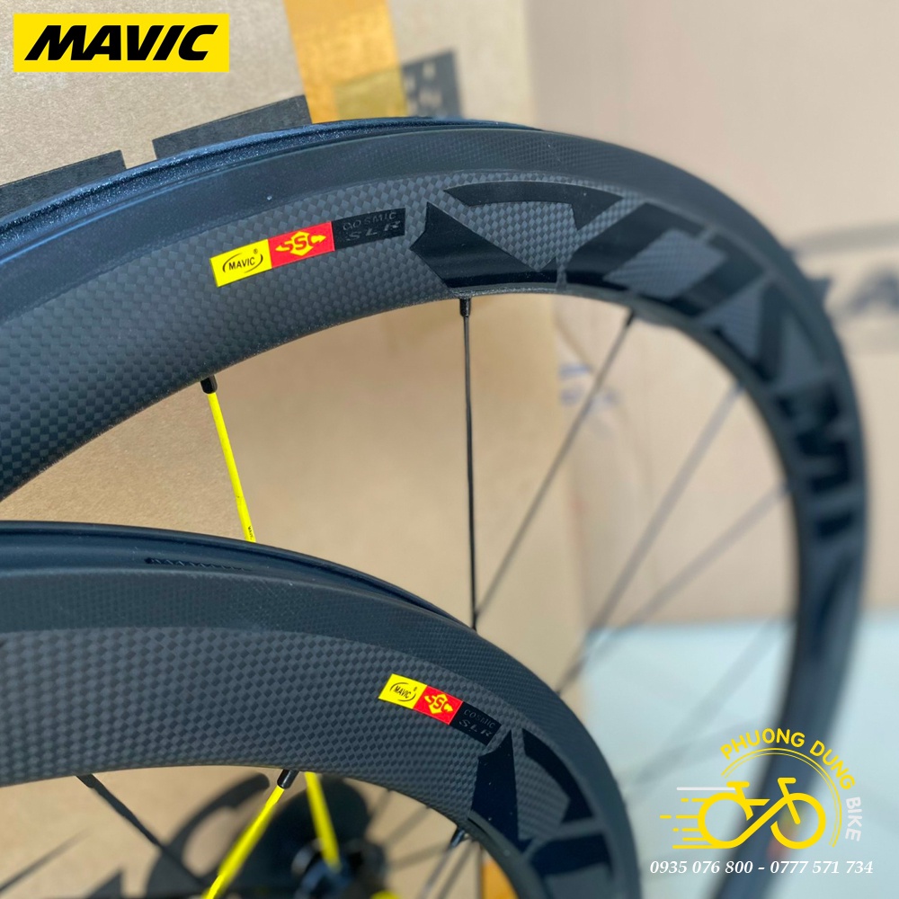 Bộ vành Carbon 3K xe đạp road MAVIC COSMIC SLR PRO 700Cx50mm - Hub Carbon