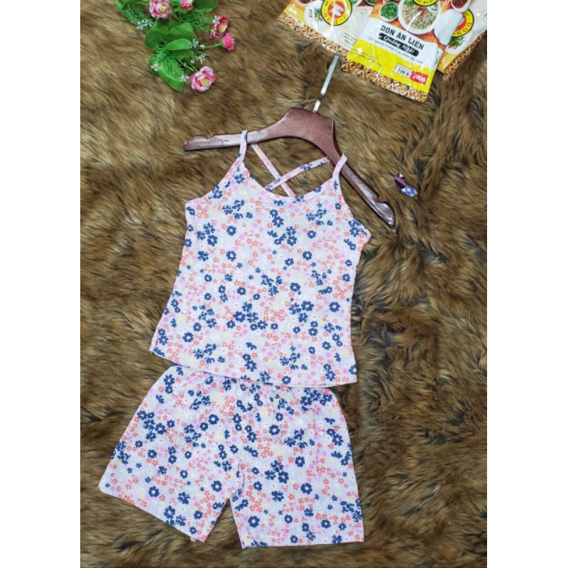 {10-25kg} Bộ 2 dây bé gái dễ thương (vải xuất dư siêu mát) -M252