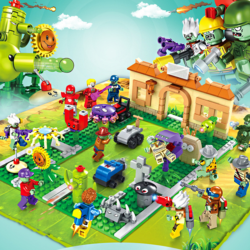 Set đồ chơi lắp ráp mô hinh Plants vs Zombies sân chơi điên cuồng vui nhộn dành cho trẻ em