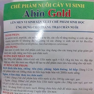 Chế phẩm nuôi cấy vi sinh abio golg