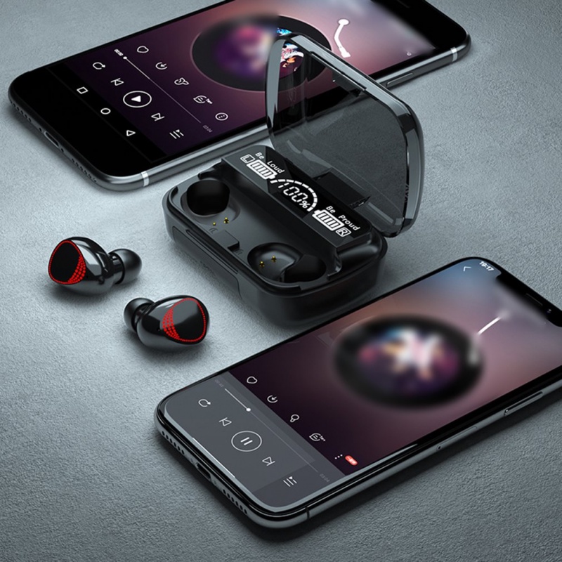 M10 Tai Nghe Bluetooth Không Dây Tai Nghe Chống Nước Nhét Tai Thể Thao Tai Nghe Nhạc TWS Có Microphone