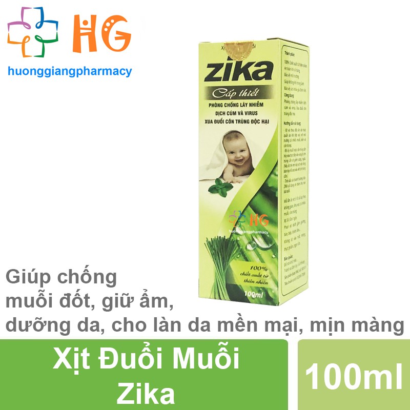 Xịt xua đuổi muỗi ZIKA (Chai 100ml)