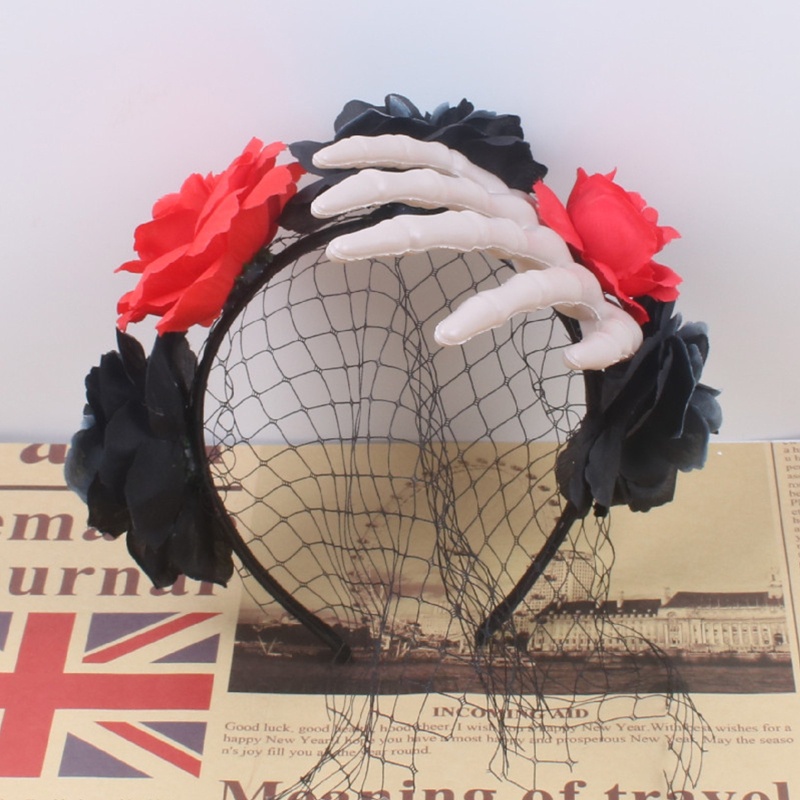 Flgo Băng Đô Cài Tóc Hình Bộ Xương Hoa Hồng Màu Sắc Phù Hợp Cho Phát Sóng Trực Tiếp Dành Cho Người Lớn