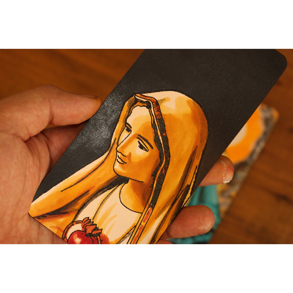 Ốp da Đỏ Case - Mẫu Đức Mẹ Maria - Ốp iphone/samsung - Docase.vn