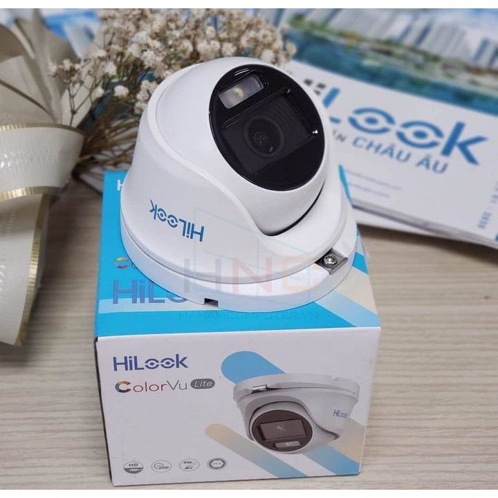 [Mã 154ELSALE2 giảm 7% đơn 300K] Camera Dome HD-TVI COLORVU 2.0 Megapixel HILOOK THC-T129-P - Hàng chính hãng