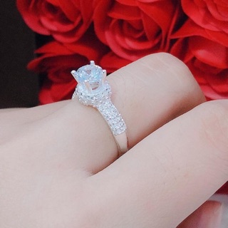Nhẫn bạc nữ đính đá tự nhiên