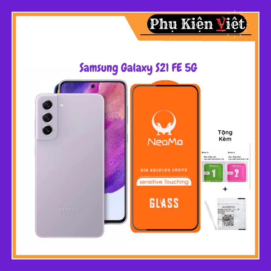 Kính cường lực Samsung Galaxy S21 Fe Full màn hình + Kính cường lực bảo vệ camera/A64