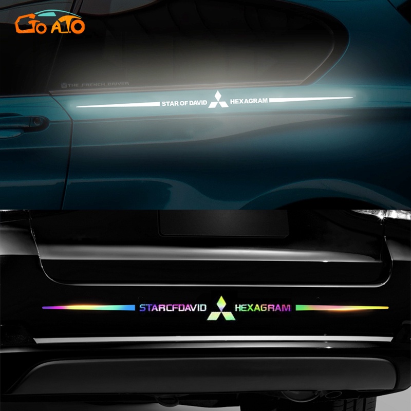 GTIOATO HìNh DáN Xe Decal DáN Xe Bảy Màu Nhãn Dán Phản Quang GiấY DáN Xe Tem Logo DáN Xe DáN Xe PhảN Quang Dán Trang Trí Xe Hơi Trang Trí Ô Tô For Mitsubishi L300 L200 Xpander Cross Outlander Attrage Xpander Lancer Space Star Mirage Mirage G4