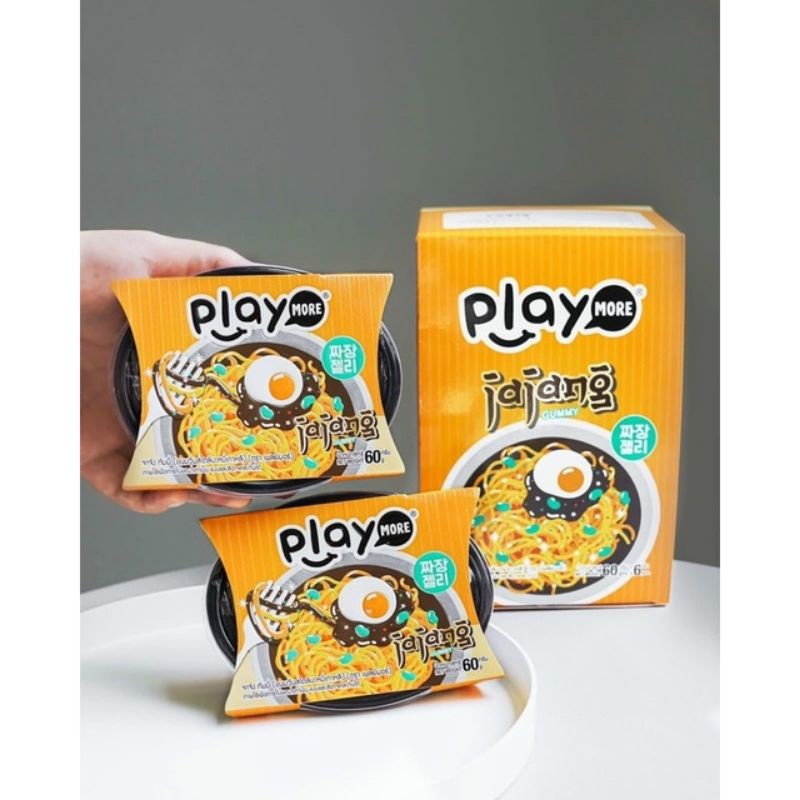 Kẹo Dẻo Play More 60g Hình Tô Mì Trộn Jajang Hàn Quốc