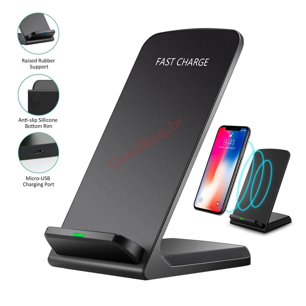 Giá Đỡ Sạc Nhanh Không Dây Qi Cho iPhone 13 12 11 Pro X XS Max XR 8 Samsung S20 S10 Xiaomi