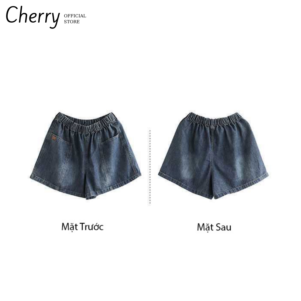 Quần short nữ jean cao cấp thời trang phong cách Hàn Quốc, quần đùi nữ chất bò mềm dễ thương mẫu mới CHERRY - T044