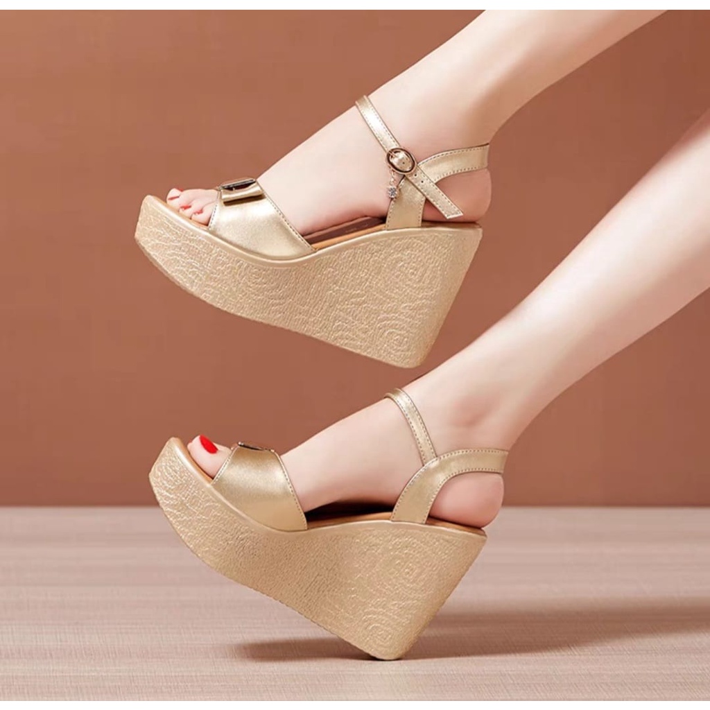 GIÀY SANDAL ĐẾ XUỒNG NƠ LOẠI CAO CẤP