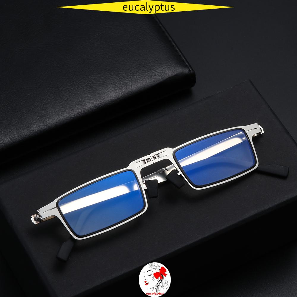 🌱EUPUS🍀 Women Men Blue Light Reading Glasses Portable Readers Glasses with Case Foldable Reading Glasses Anti UV400 Fashion Anti Eyestrain...