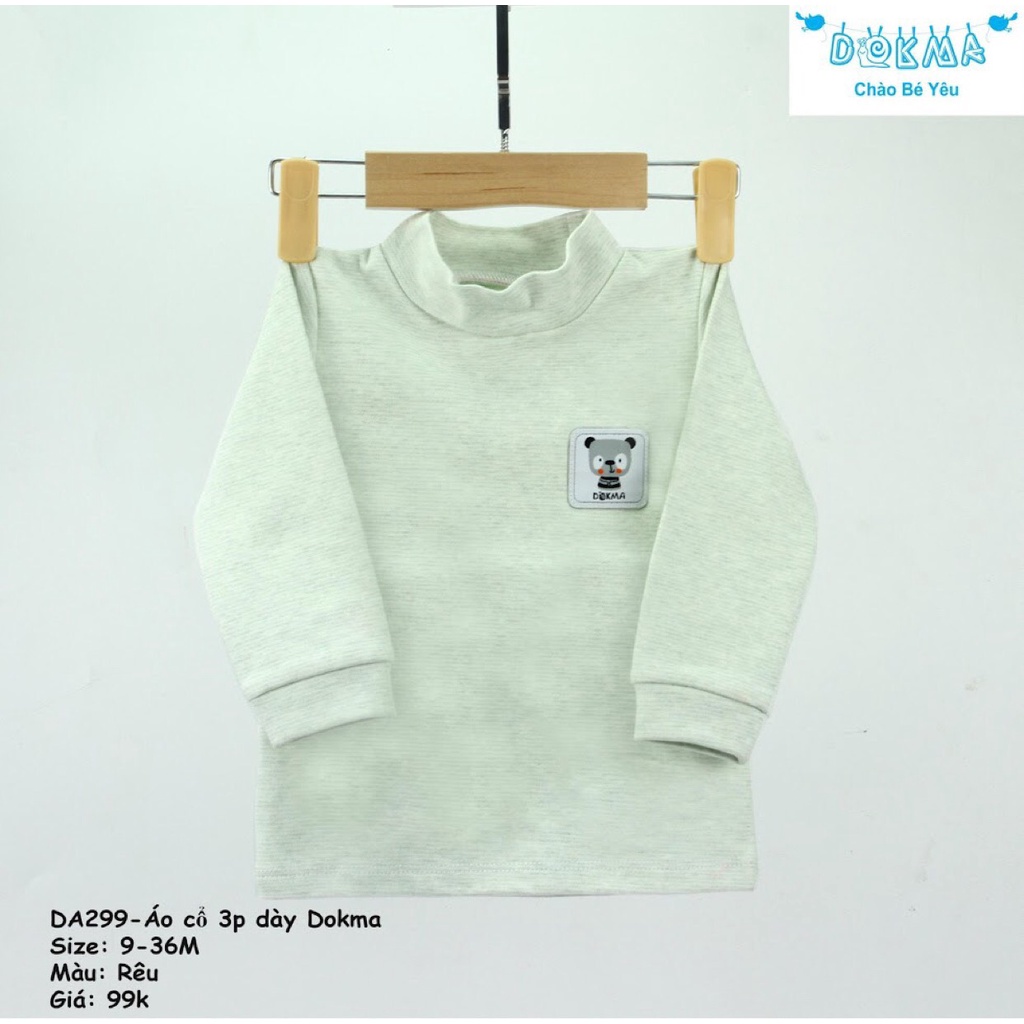Áo thun áo giữ nhiệt dài tay thu đông cho bé trai bé gái chất dày dặn Dokma sale size 6-36M  Lamiha