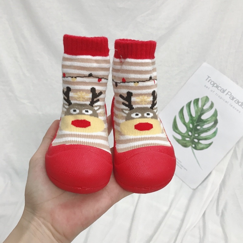 Giày bún cho bé -size:11-12-13cm hươu kẻ mã 850