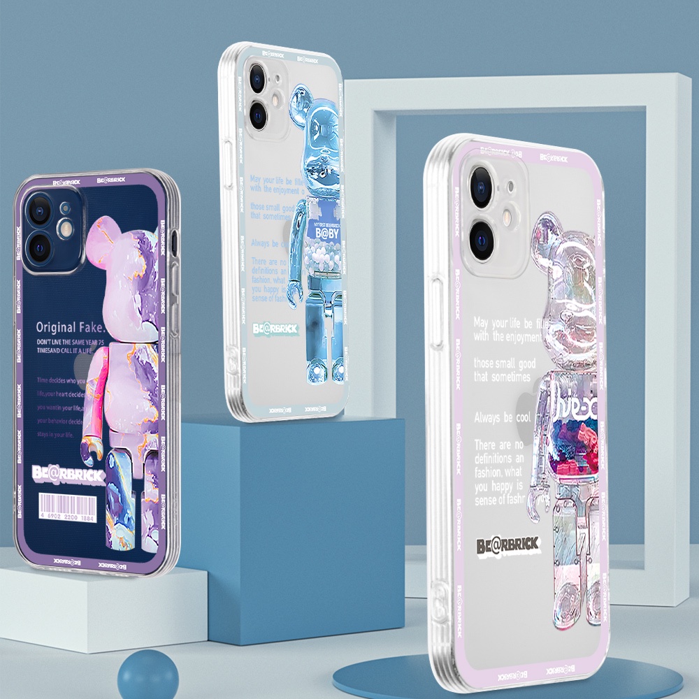 Ốp điện thoại dẻo trong suốt họa tiết chú gấu cho XIAOMI REDMI NOTE 8 PRO 7 NOTE 10 11 PRO K30 PRO REDMI 9T 9 9A XIAOMI POCO M3 PRO