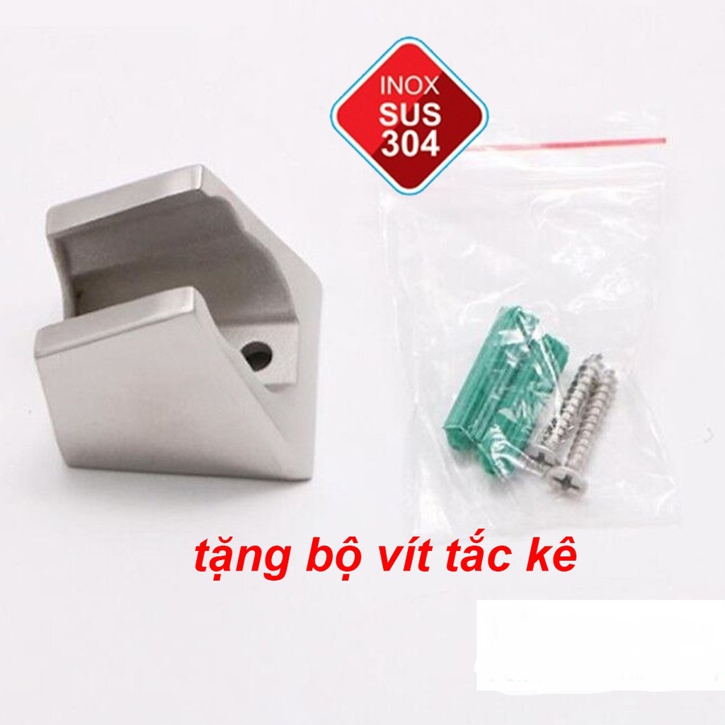 Đế cài sen tắm - gác cài - giá đỡ vòi sen tắm/ tay sen tắm chất liệu inox 304 100% chống han rỉ TẶNG THÊM BỘ VÍT TẮC KÊ