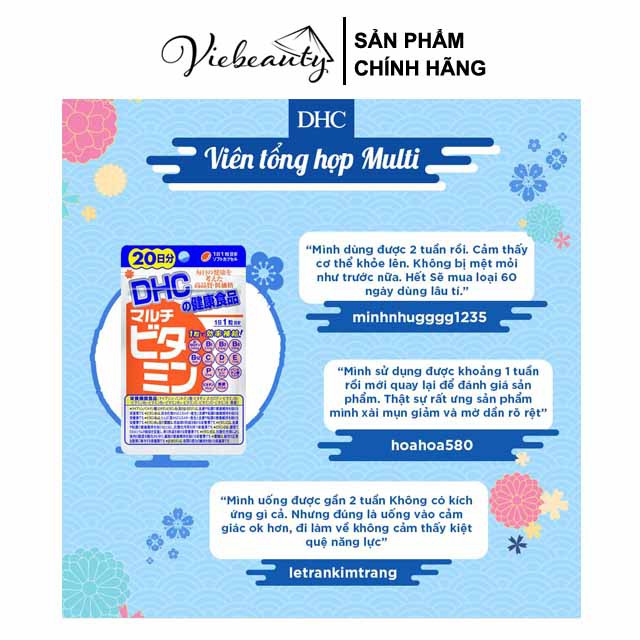 Viên Uống Vitamin Tổng Hợp DHC Bổ Sung Vitamin Cho Nam, Nữ Và Bé Multivitamin Nhật Bản - Viebeauty | BigBuy360 - bigbuy360.vn