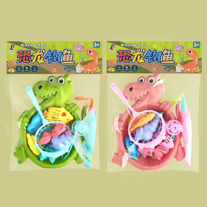 Rổ đồ chơi câu cá nam châm cần rút, tay quay (chọn mẫu)