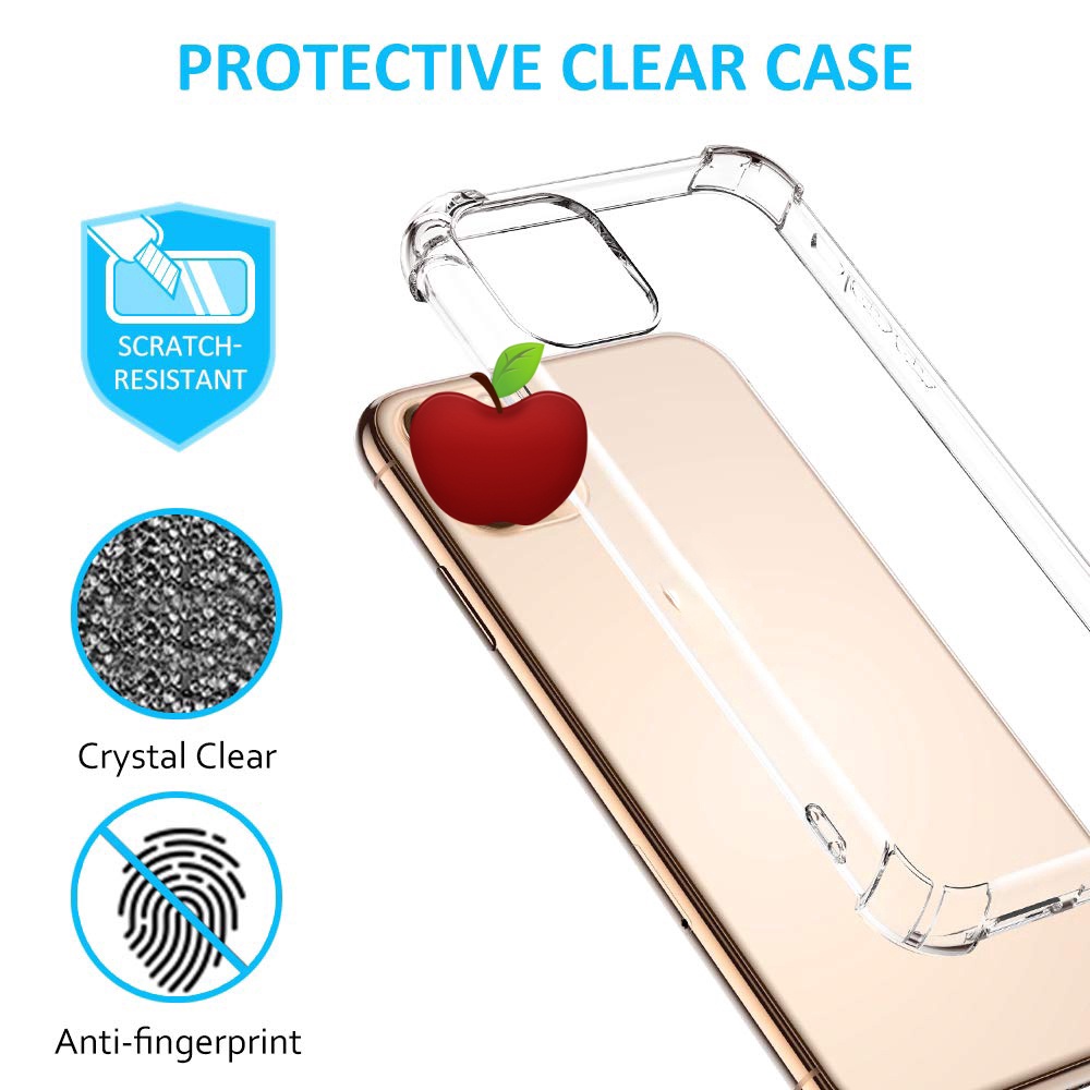 Ốp Điện Thoại TPU Mềm Trong Suốt Bảo Vệ 4 Góc Chống Sốc Cho iphone 11 Pro Max