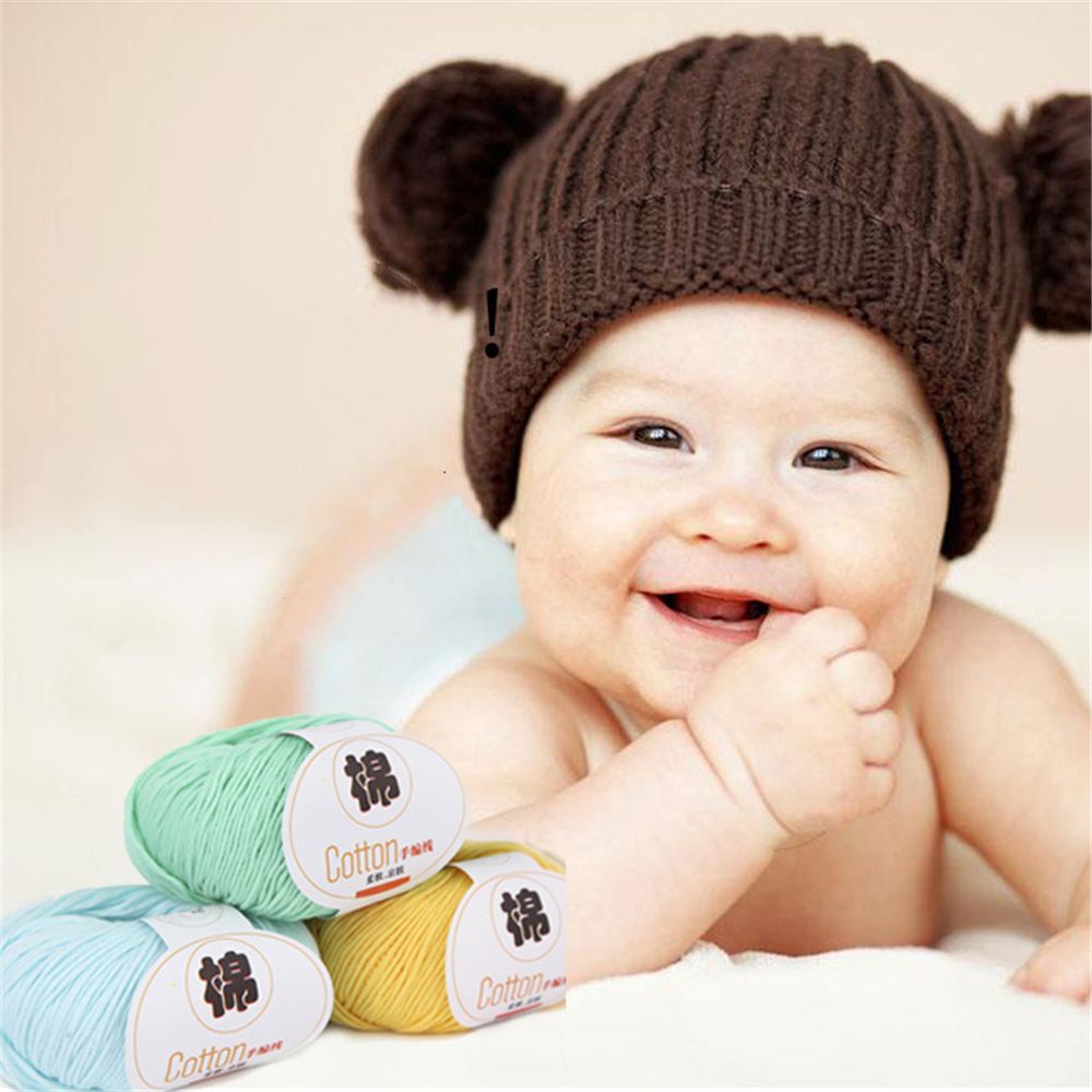 Cuộn len sợi cotton mềm mại màu trơn chất lượng cao