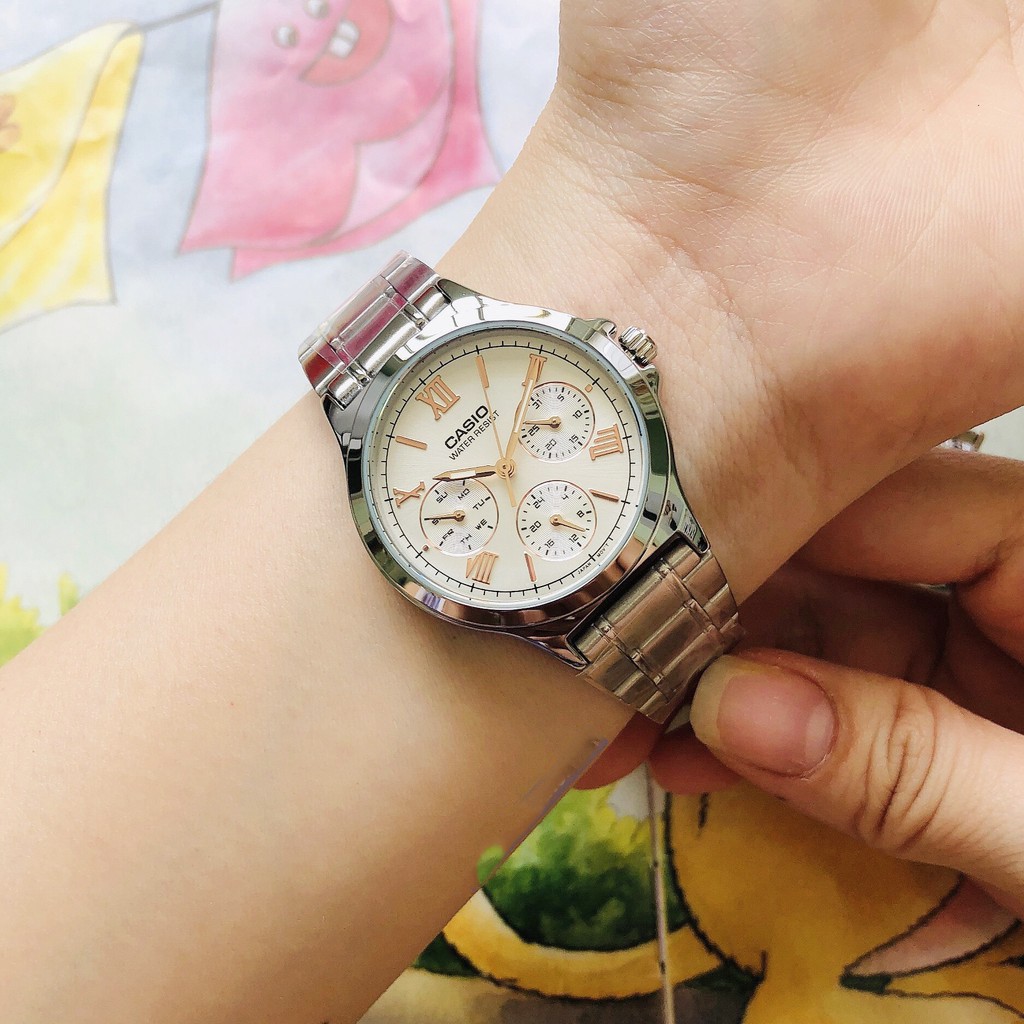 Đồng hồ Casio Nữ LTP-V300 chính hãng Anh Khuê - Bảo hành 1 năm - Pin trọn đời