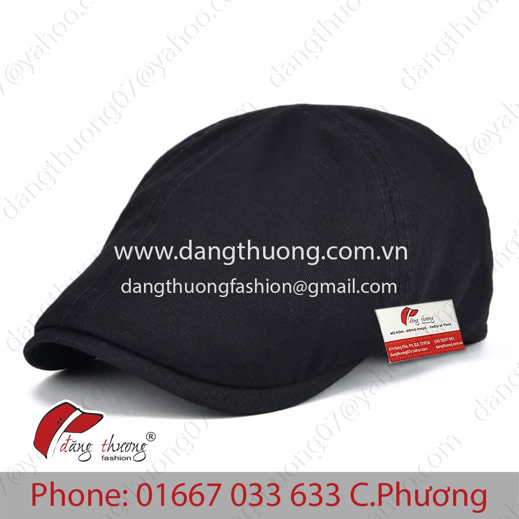 Mũ nón nồi nam kaki bere beret phong cách cổ điển vintage