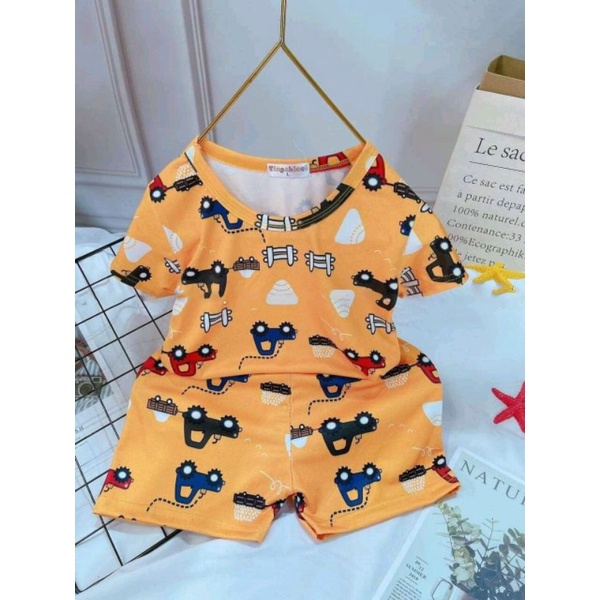 XẢ LỖ NGHỈ BÁN - Bộ cotton in hình 3D ngộ