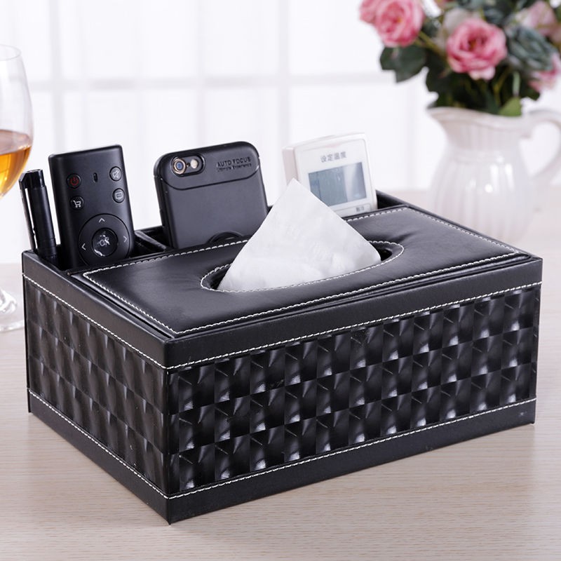 Storage box, tissue box, simple leather box, easy to store