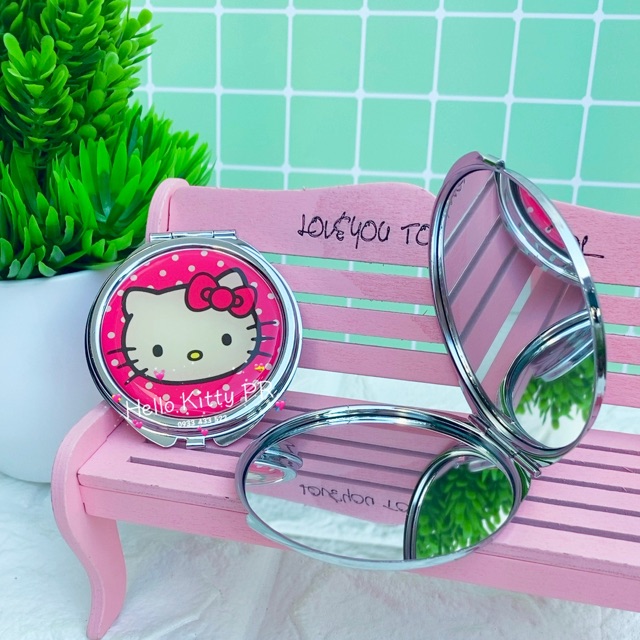 GƯƠNG 2 MẶT BỎ TÚI HELLO KITTY