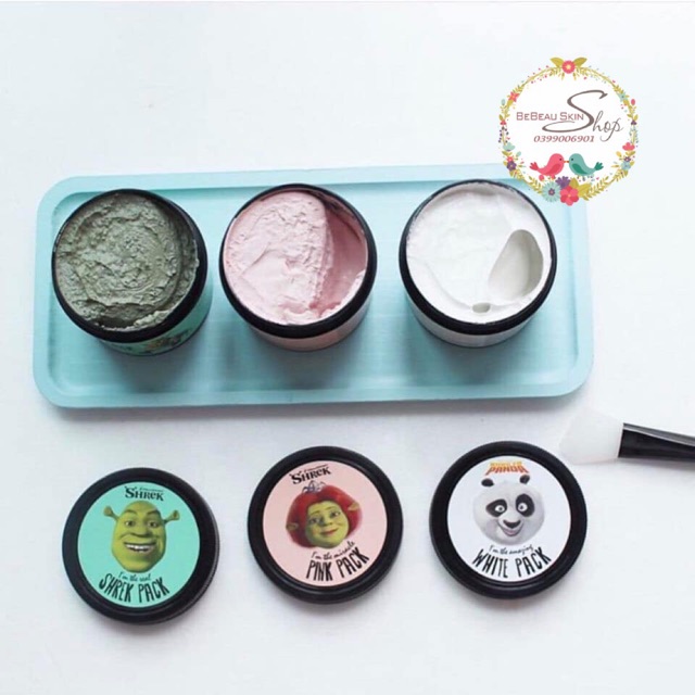 Mặt nạ Đất sét Shrek Pack Mask - Pink Pack - White pact