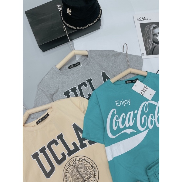 SNU346 BỘ ĐÙI NỮ COTTON ÁO UCLA COCA 3 MÀU | BigBuy360 - bigbuy360.vn