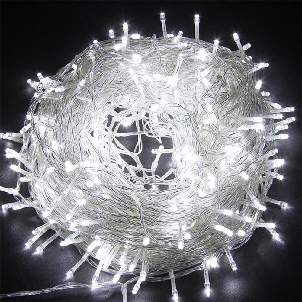 Dây đèn LED trang trí nháy chớp 50m / 100m , trắng, vàng, nhiều màu cây thông, nhà, sân vườn, giáng sinh, năm mới, tết