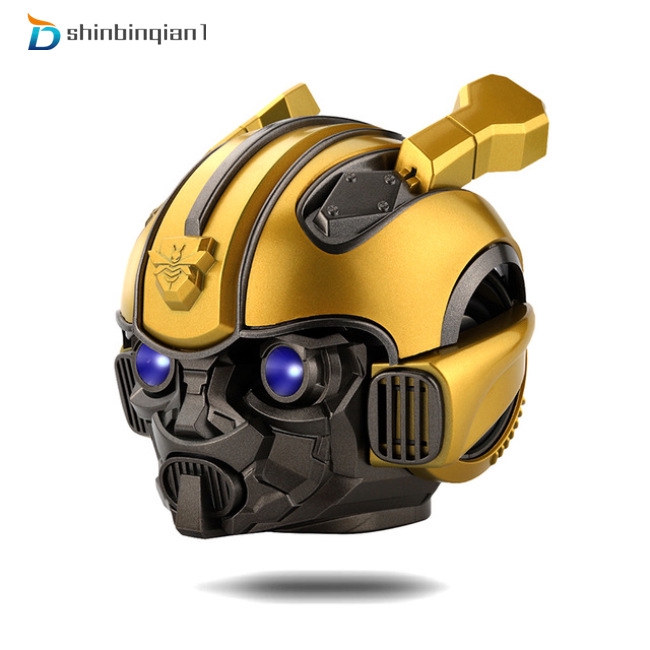 Bumblebee Helmet Bluetooth Speaker Fm Radio Usb Mp3 TF Smart Subwoofer Blue Tooth 5.0 Portable Mini